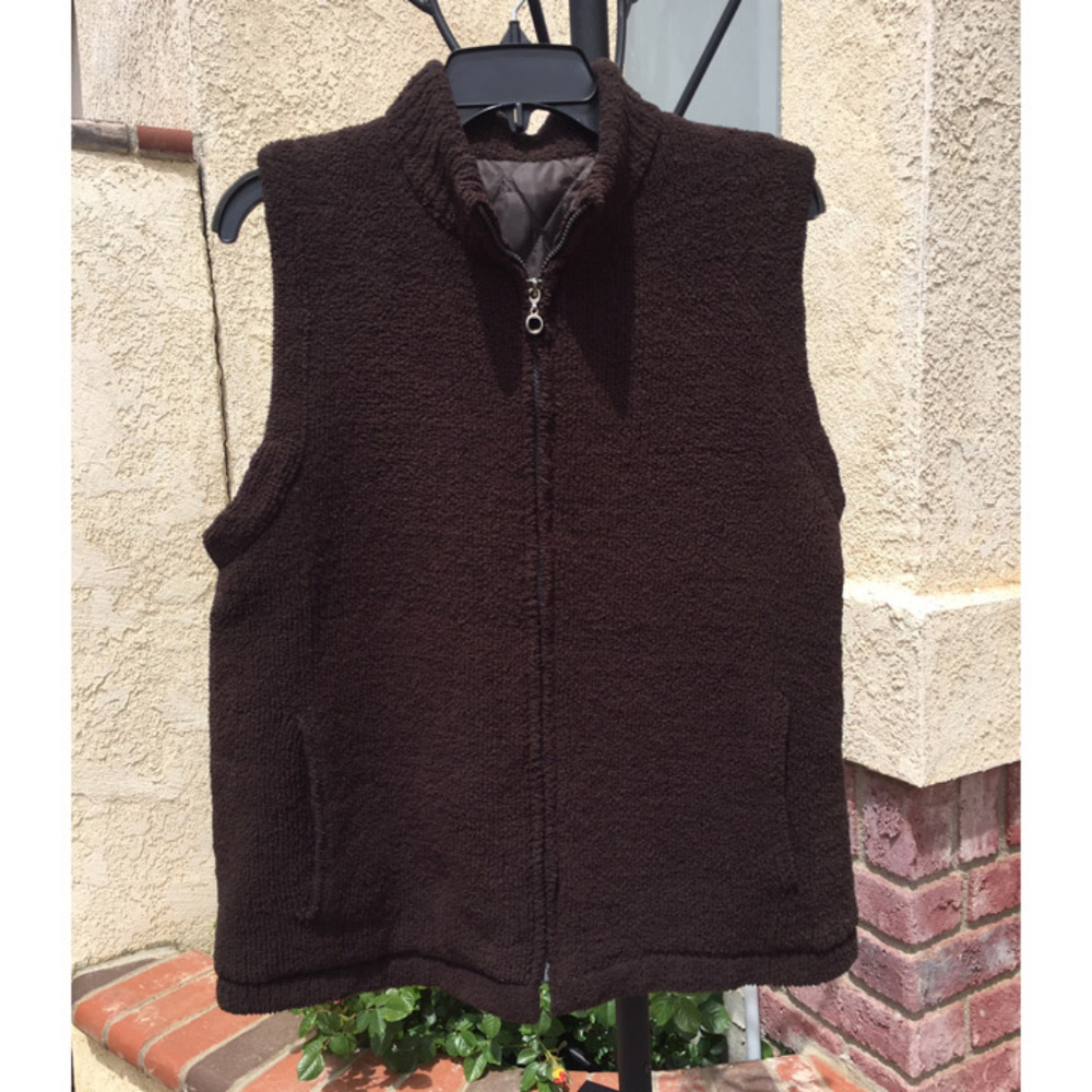 Fuzzy Brown Vest
